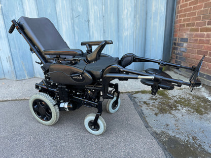 QUICKIE RUMBA MODULAR RECLINING USED SECOND HAND WHEELCHAIR ELECTRIC LEG RESTS 4MPH RWD