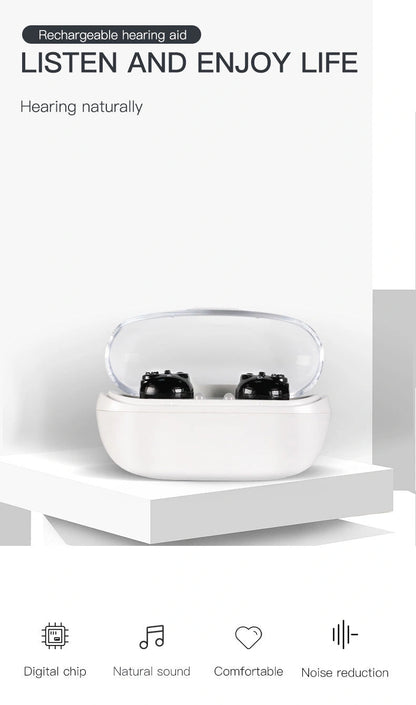Invisible Rechargeable ITC ITE Hearing Aids Hidden Hearing Aids