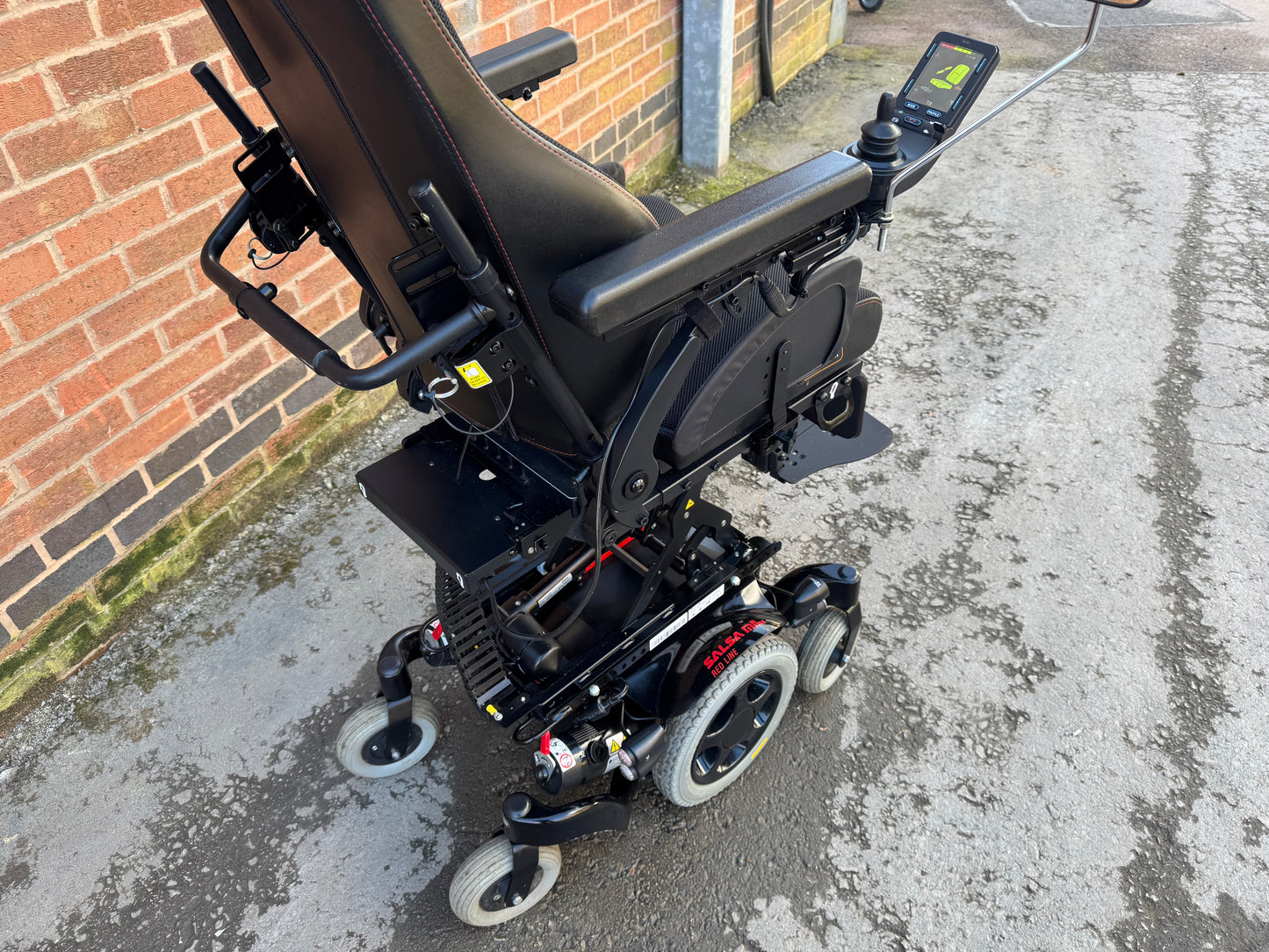 Quickie Salsa Mini M2 6MPH Red Line MWD Electric Wheelchair Powerchair MND Riser Tilt