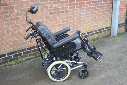 Invacare Rea Azalea Electric Attendant Controlled TGA Powerpack Tilt In Space Wheelchair Used Second Hand Wheelchair