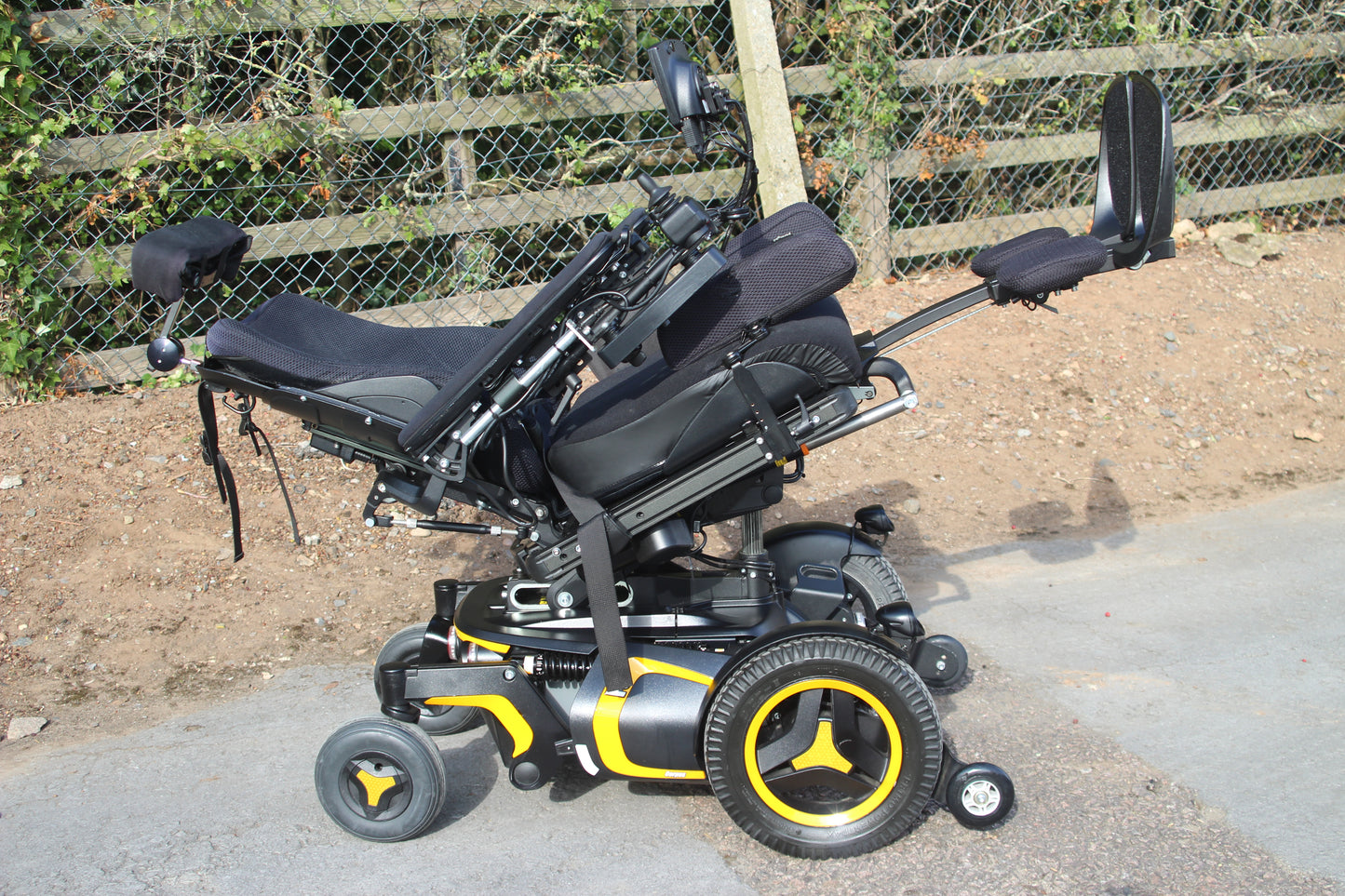 Permobil F5 Rising Lie Down Tilt Electric Wheelchair R-NET Mouse MND Powerchair Used Pre-Owned