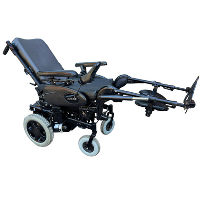 QUICKIE RUMBA MODULAR RECLINING USED SECOND HAND WHEELCHAIR ELECTRIC LEG RESTS 4MPH RWD