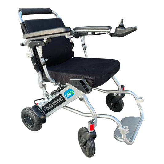 CARECO FOLDAWHEEL USED SECOND HAND FOLDING LIGHTWEIGHT ELECTRIC WHEELCHAIR