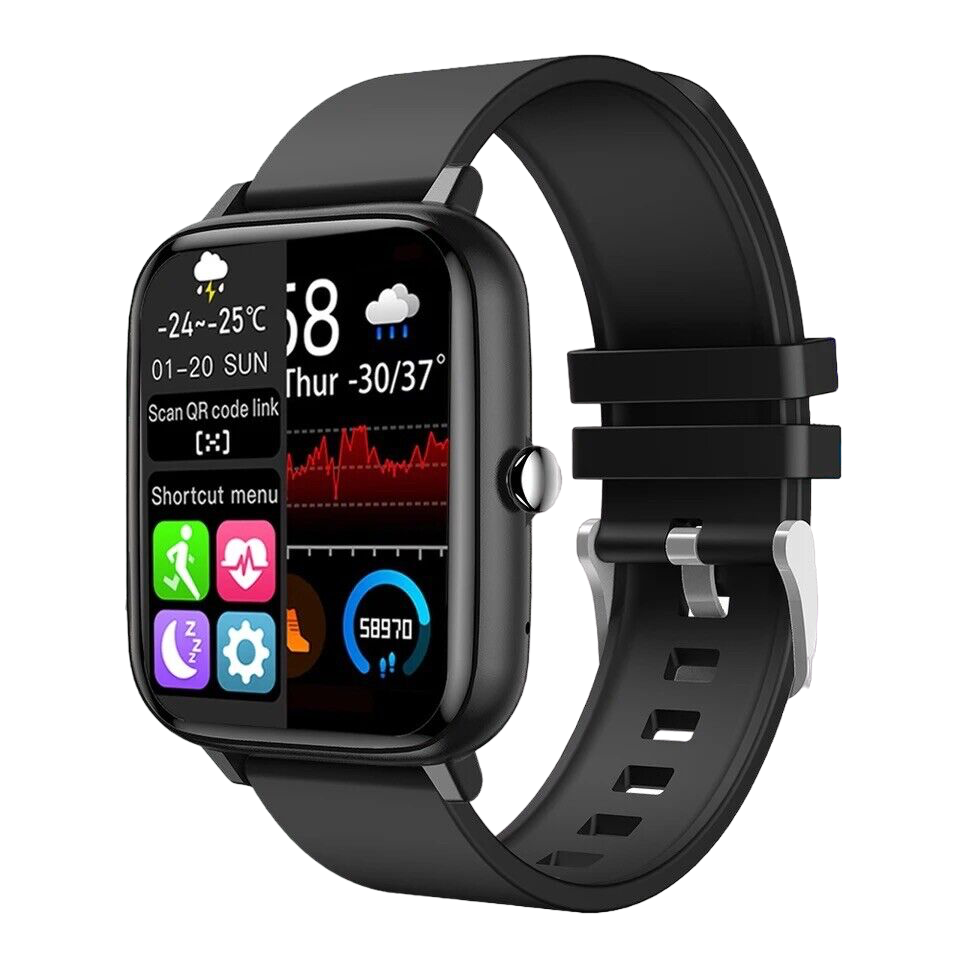 Smartwatch Blood Glucose Monitor ECG Tracker Fitness Heart Rate