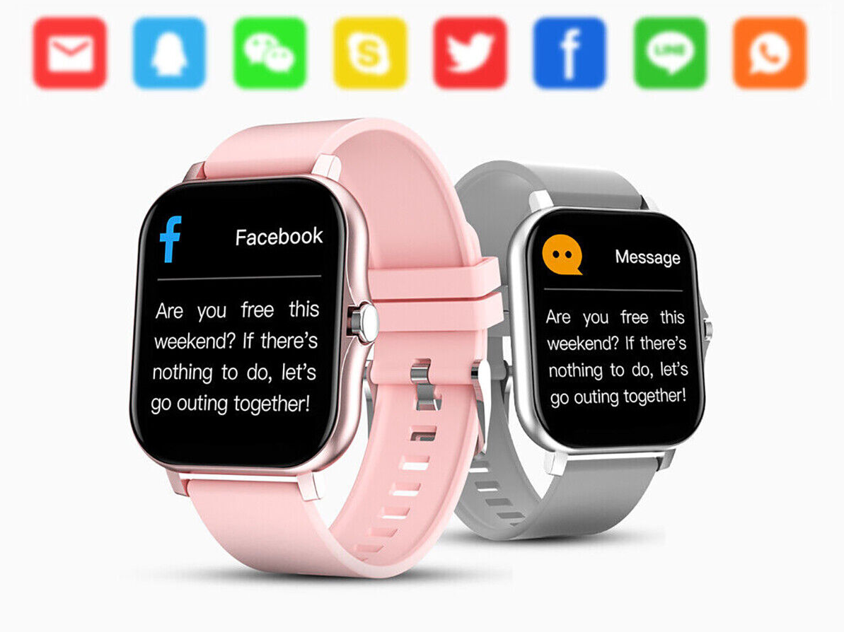 Smartwatch Blood Glucose Monitor ECG Tracker Fitness Heart Rate