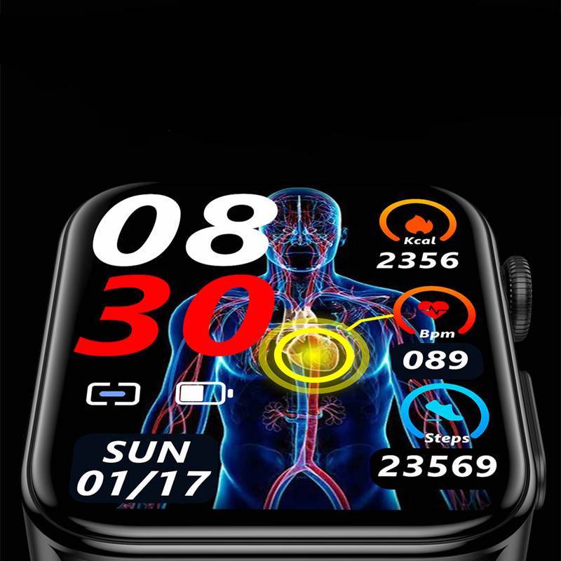 Smartwatch Blood Glucose Monitor ECG Heart Rate Fitness Tracker