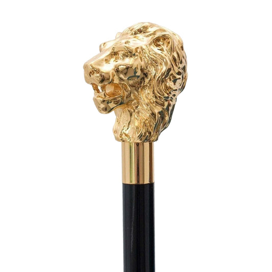 lion head walking stick