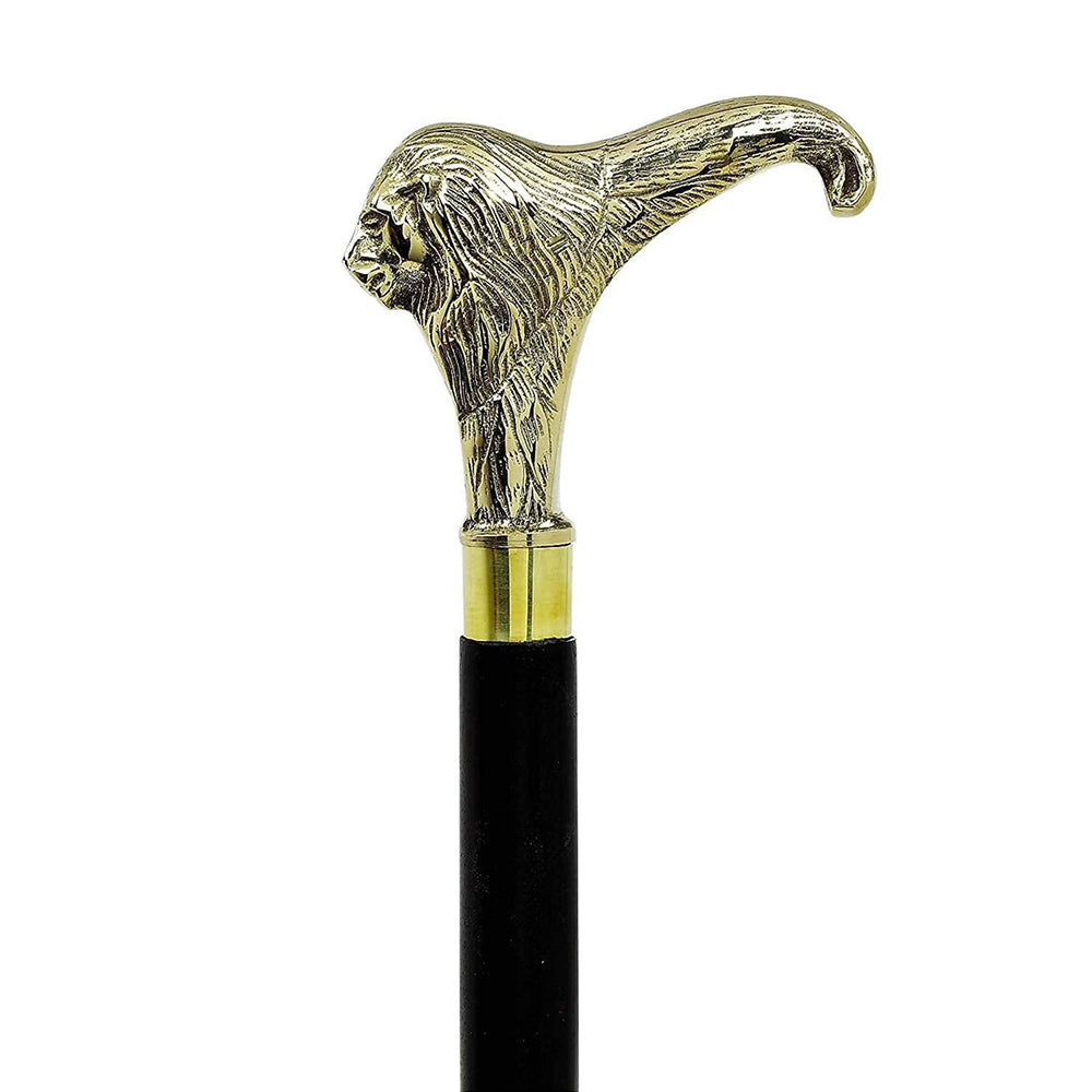 lion handle walking stick