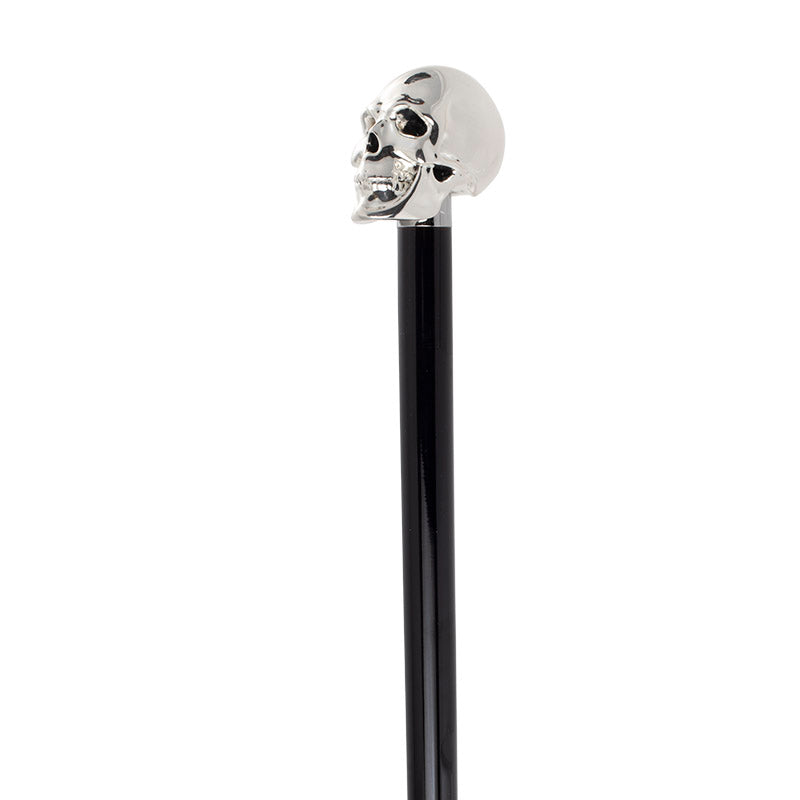 silver skull walking stick