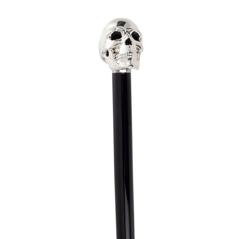 chrome skull walking stick