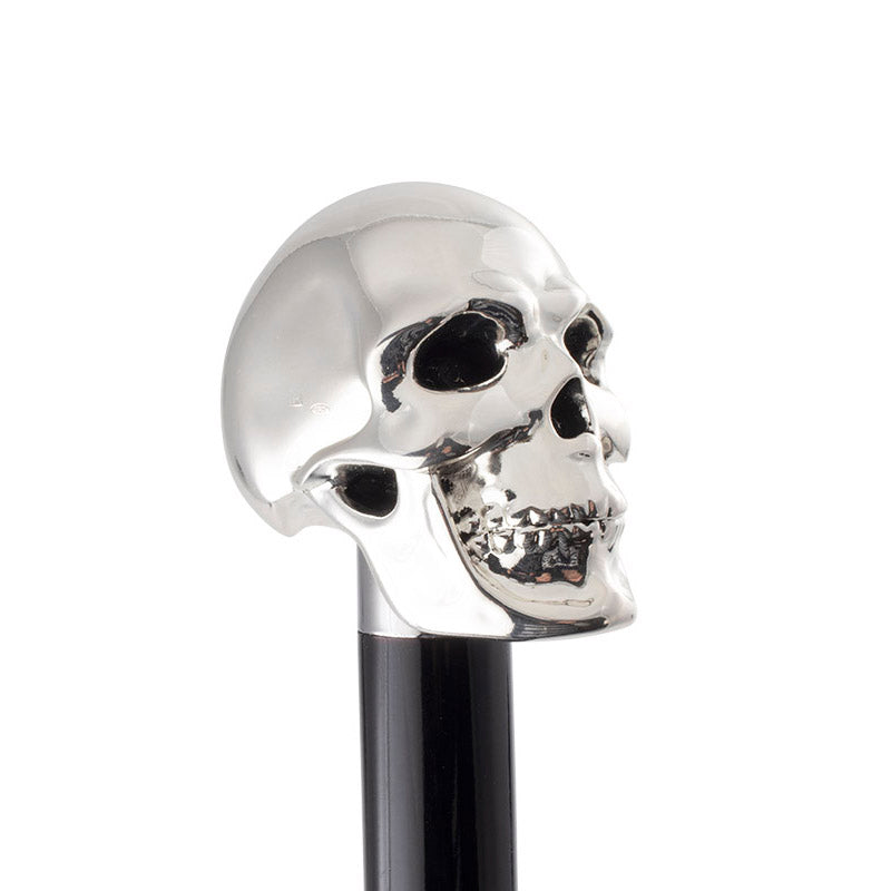 silver skull cane